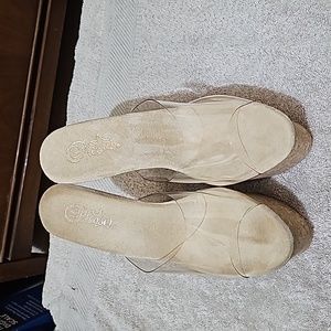 Pleaser platform beau cork clear sz 11